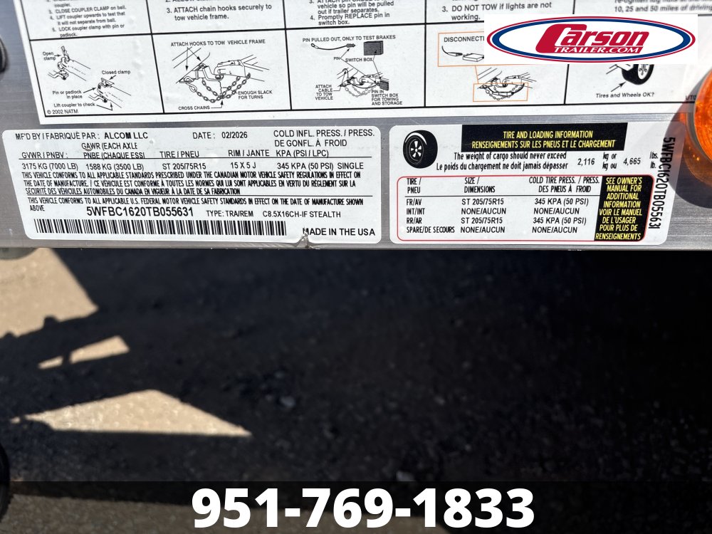 102x16 Stealth Enclosed Car Hauler