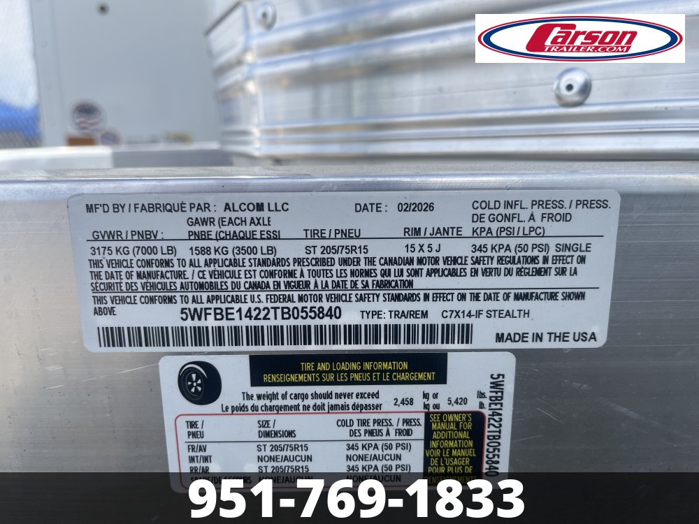 82x14 Stealth Enclosed Cargo