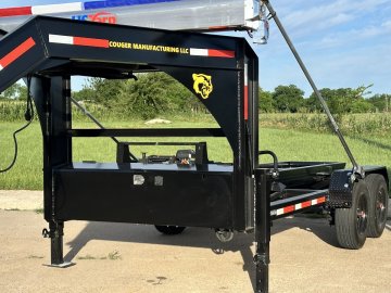 16FT 20K GVWR Gooseneck Roll-Off Trailer | Wireless Remote | Hydraulic Jacks | Auto Tarp