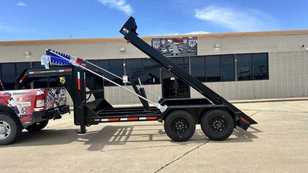 16FT 20K GVWR Gooseneck Roll-Off Trailer | Wireless Remote | Hydraulic Jacks | Auto Tarp