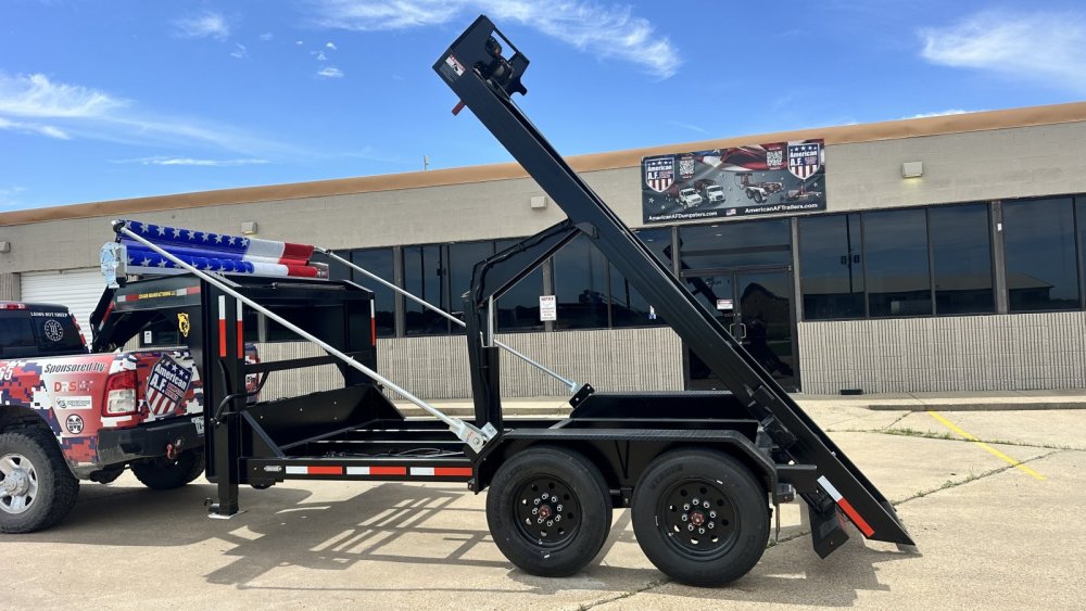 16FT 20K GVWR Gooseneck Roll-Off Trailer | Wireless Remote | Hydraulic Jacks | Auto Tarp
