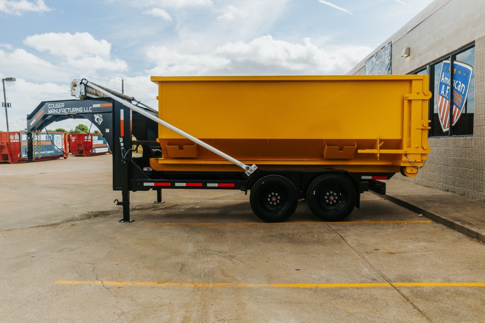 Couger 15 Yard Tub-Style Roll-Off Dumpster - Yellow