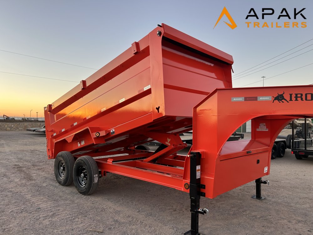 2026 Iron Bull 83x14 48" 14K Gooseneck Dump Trailer