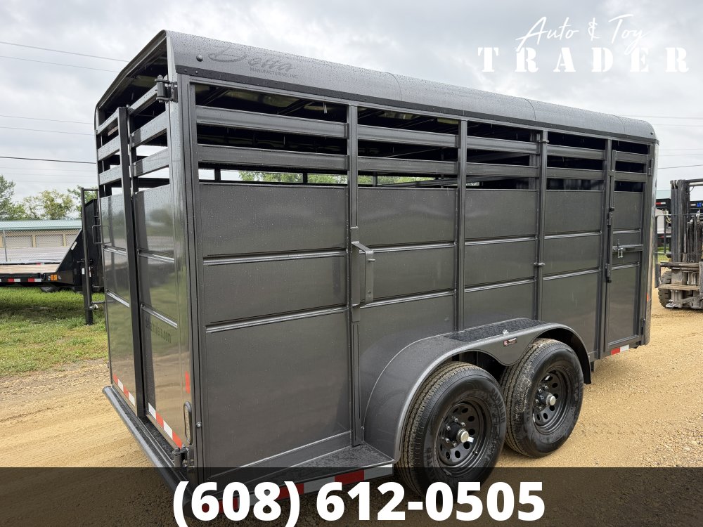 2026 Delta Manufacturing 6X16 Stock Trailer