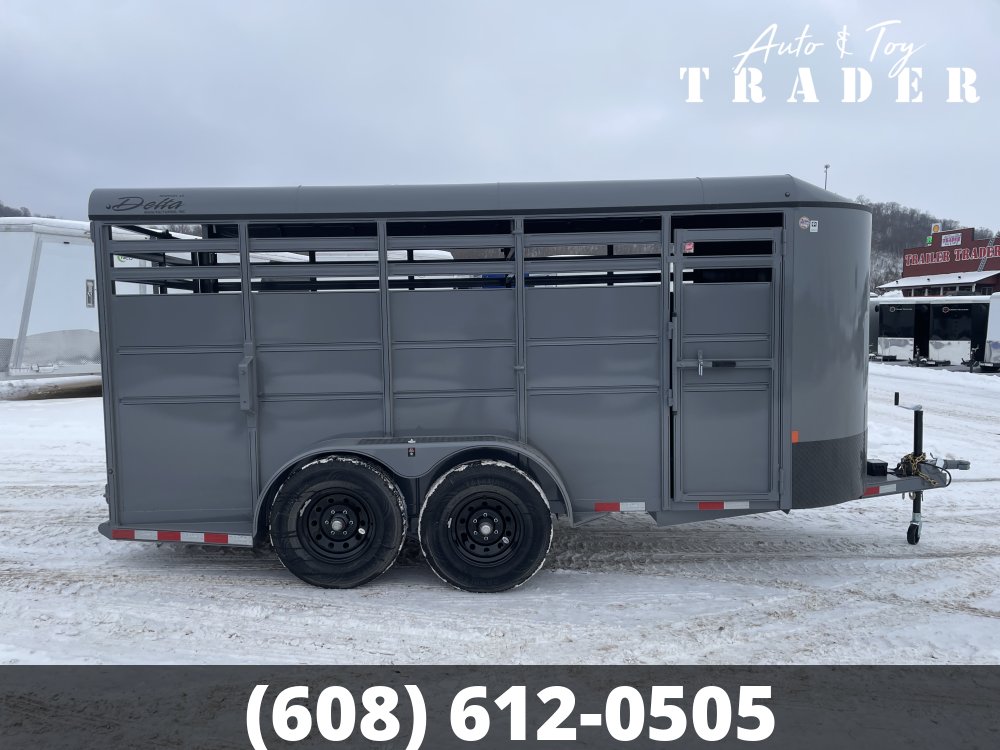 2026 Delta Manufacturing 6X16 Stock Trailer