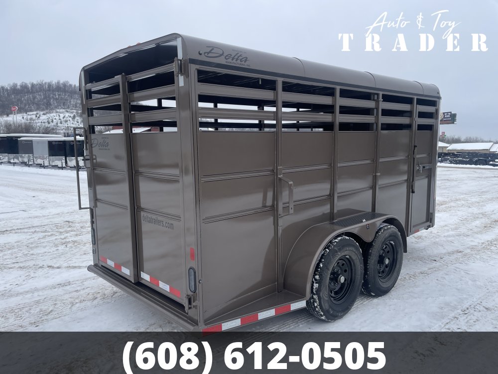 2026 Delta Manufacturing 6X16 Stock Trailer