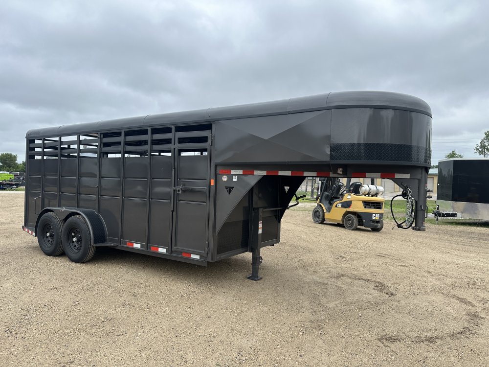 2025 Delta Manufacturing 6X16 Gooseneck Stock Trailer
