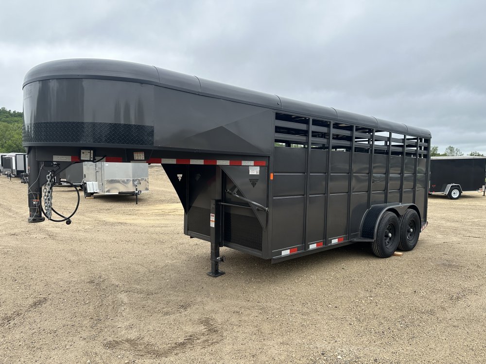 2025 Delta Manufacturing 6X16 Gooseneck Stock Trailer