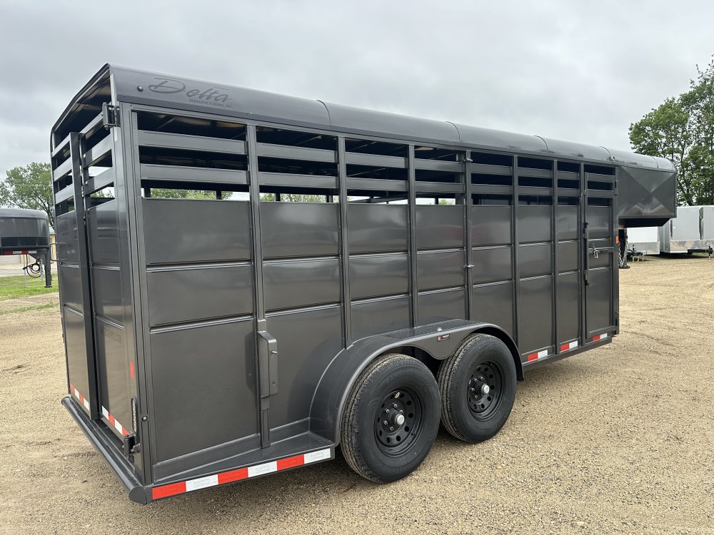 2025 Delta Manufacturing 6X16 Gooseneck Stock Trailer