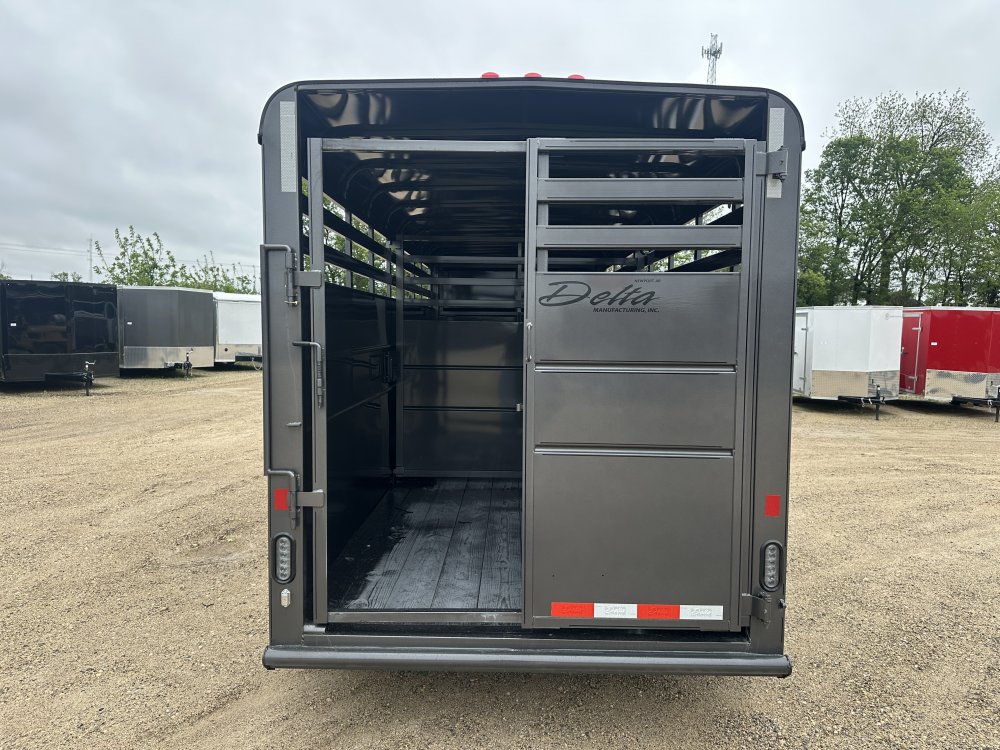 2025 Delta Manufacturing 6X16 Gooseneck Stock Trailer