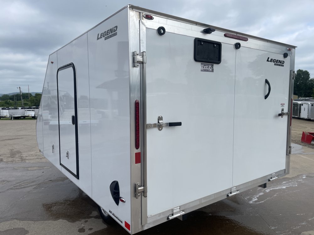 2025 Legend Trailers 102X12 Aluminum Hybrid Snowmobile Trailer