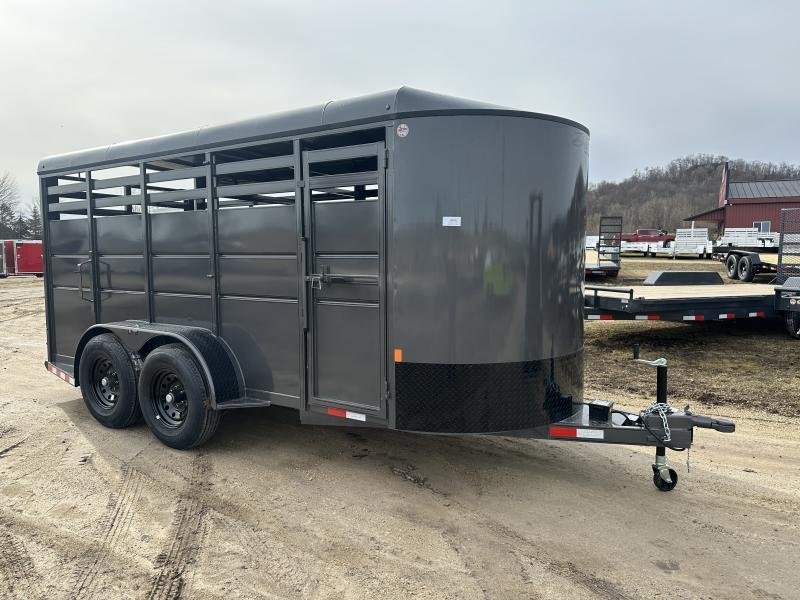 2025 Delta Manufacturing 6X16 Stock Trailer