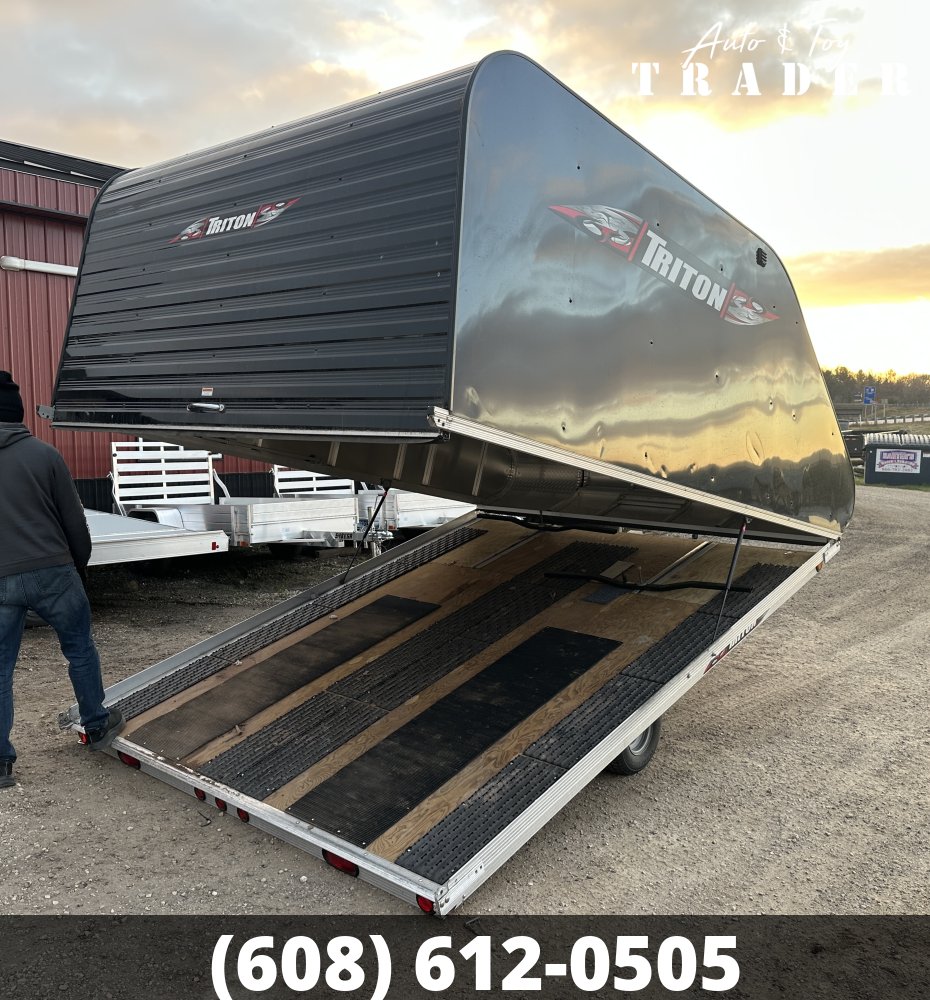 2018 Triton 101 X 11 Clamshell Tilt Snowmobile Trailer