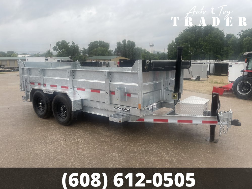 2027 Galvanized Legend 82X14 Dump Box Trailer
