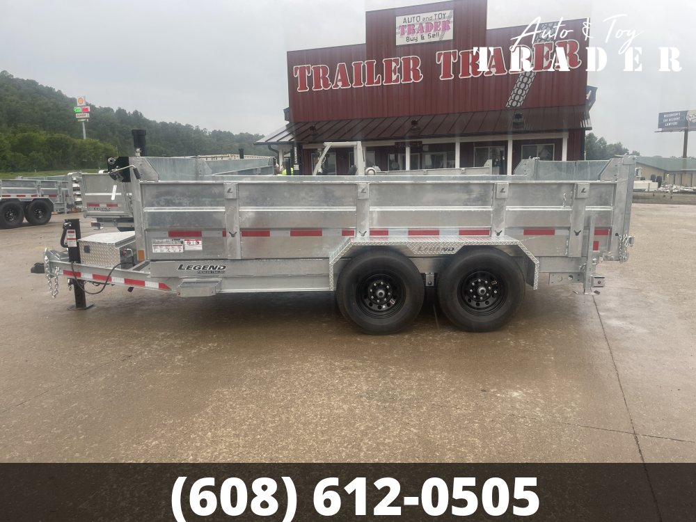 2027 Galvanized Legend 82X14 Dump Box Trailer