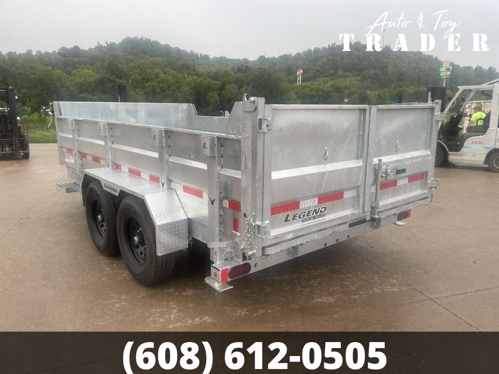 2027 Galvanized Legend 82X14 Dump Box Trailer