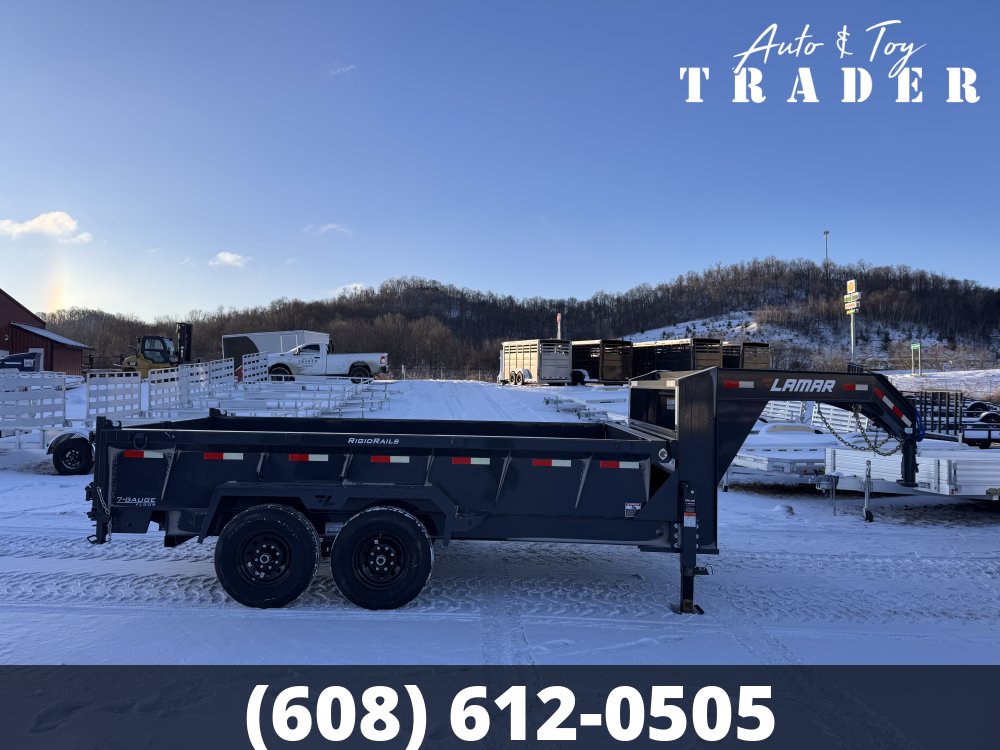 2026 Lamar Trailers 83X14 Gooseneck Dump Trailer