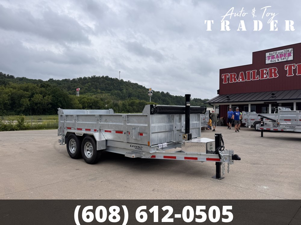 2027 Galvanized Legend 82X14 Dump Box Trailer