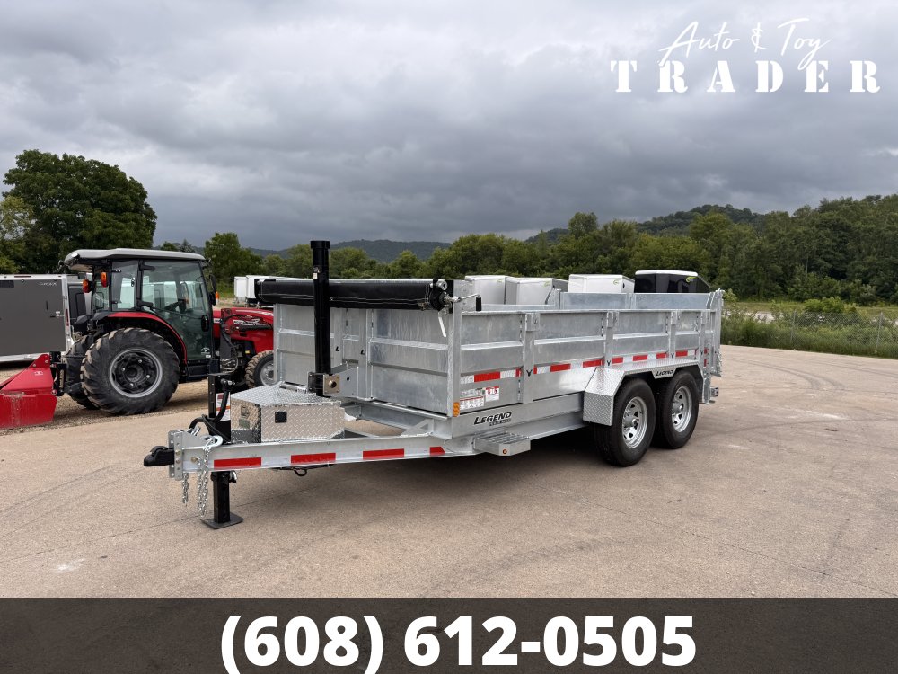 2027 Galvanized Legend 82X14 Dump Box Trailer