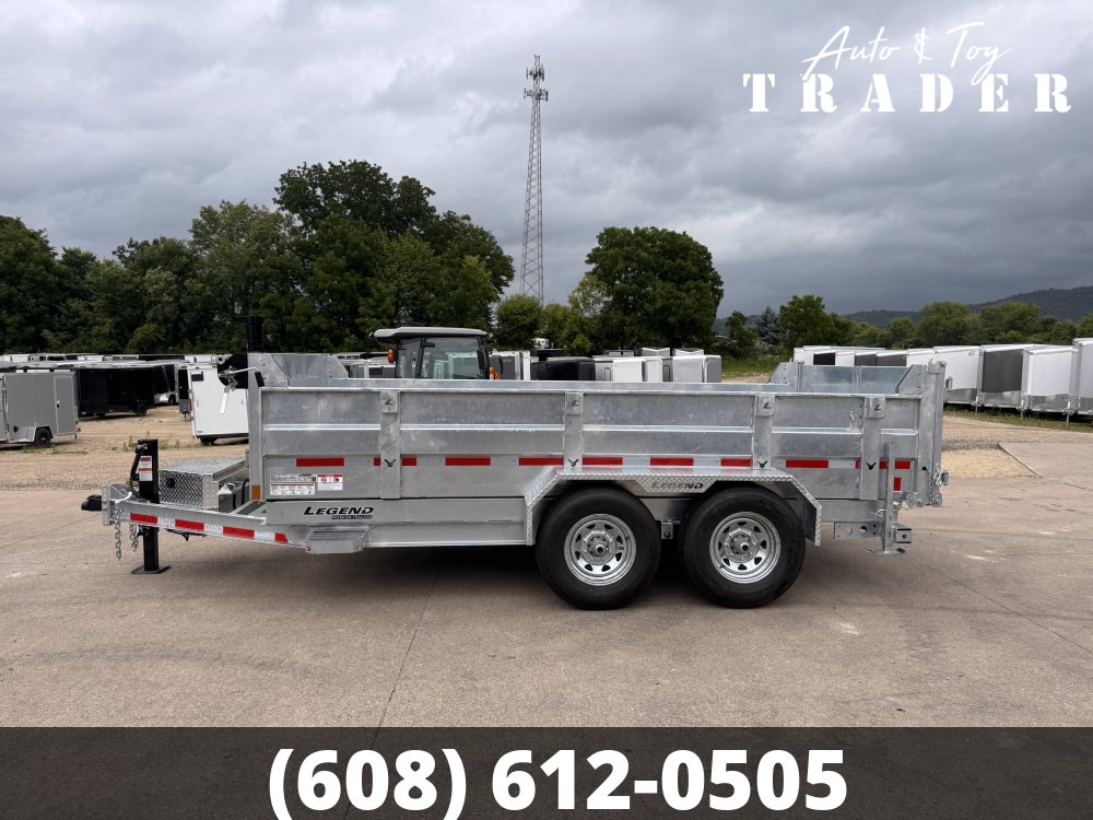 2027 Galvanized Legend 82X14 Dump Box Trailer