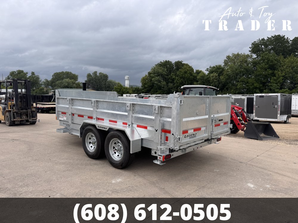 2027 Galvanized Legend 82X14 Dump Box Trailer