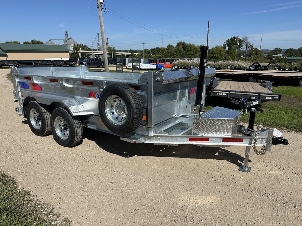 2026 Galvanized K-Trail 6X12 Dump Box Trailer