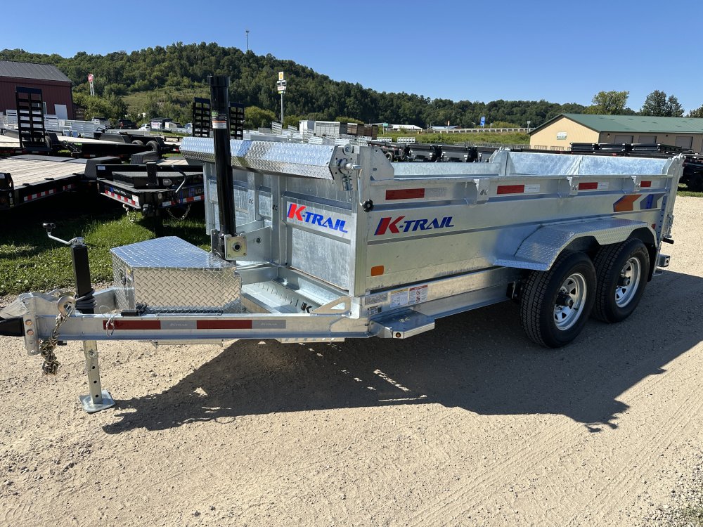 2026 Galvanized K-Trail 6X12 Dump Box Trailer