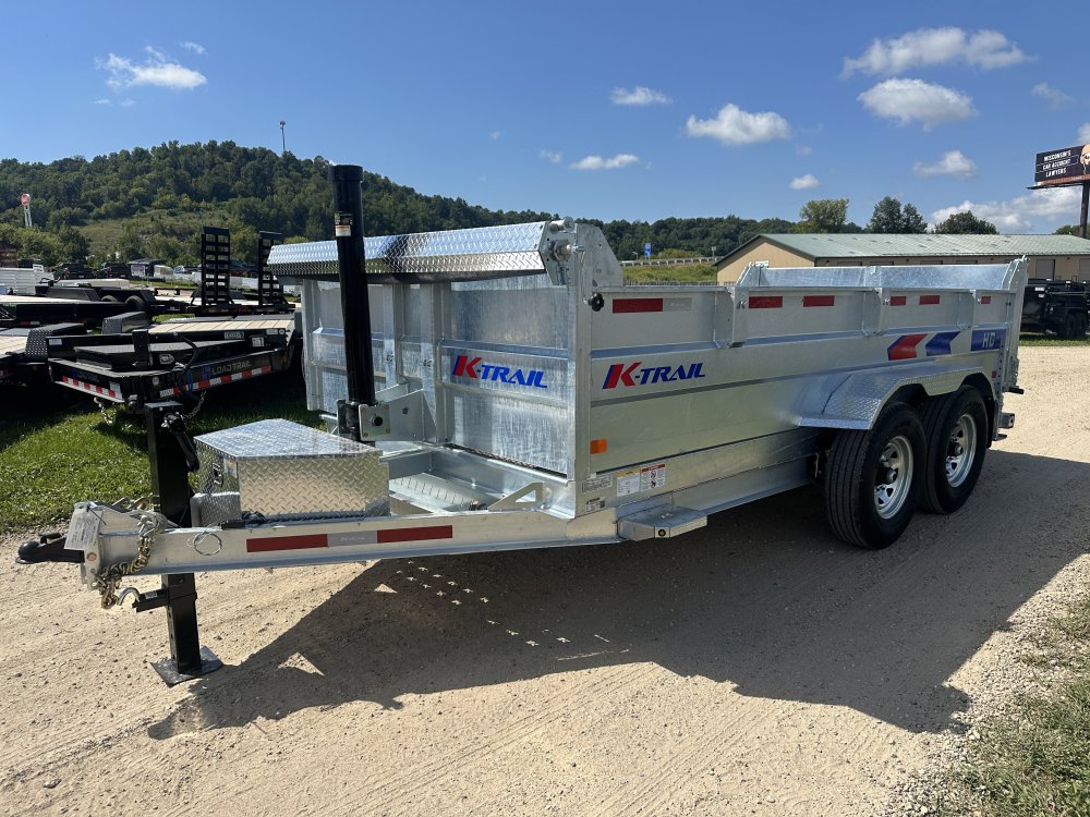 2026 Galvanized K-Trail 82X14 Dump Box Trailer