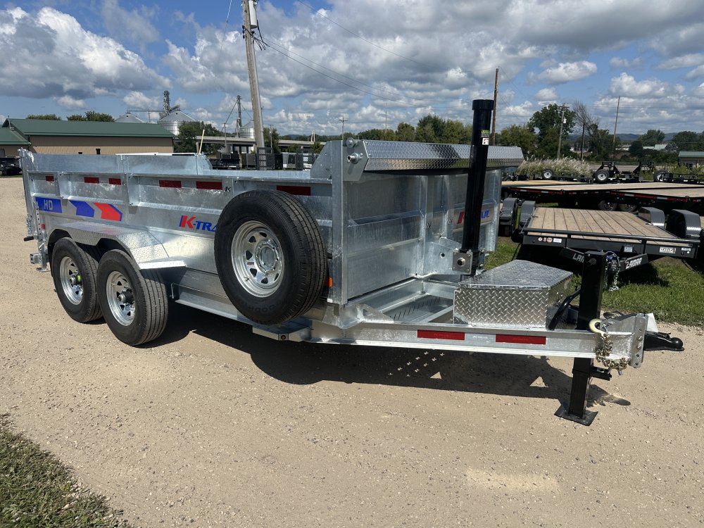 2026 Galvanized K-Trail 82X14 Dump Box Trailer