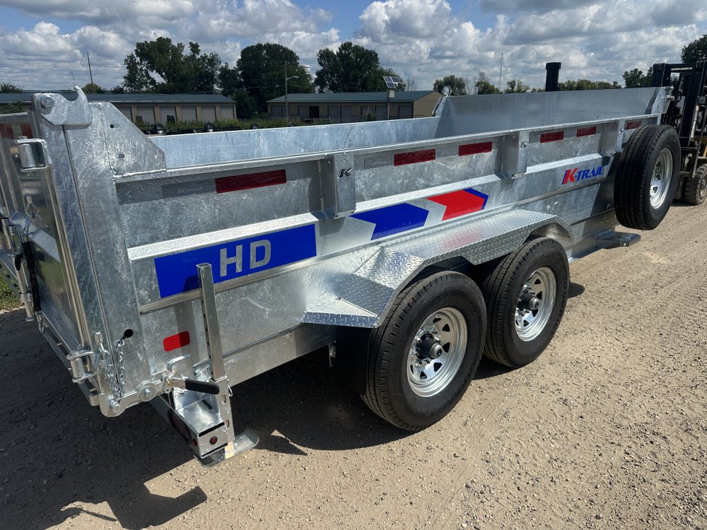 2026 Galvanized K-Trail 82X14 Dump Box Trailer