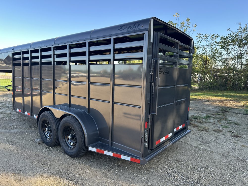 2026 Delta Manufacturing 6X16 Stock Trailer