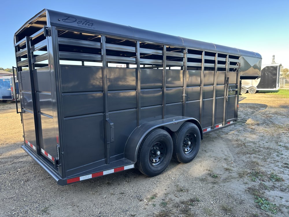 2026 Delta Manufacturing 6X16 Stock Trailer