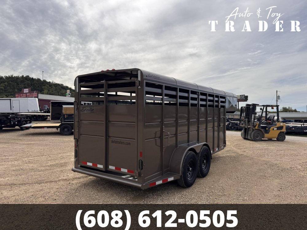 2026 Delta Manufacturing 6X16 Stock Trailer