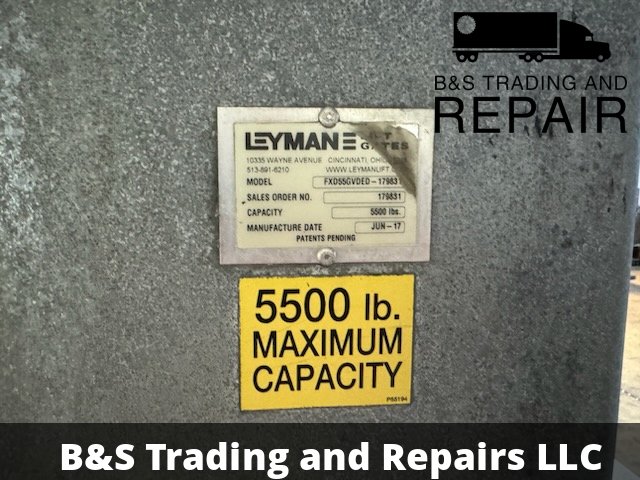 2018 Leyman 5,500LB Lift Gate Assembly