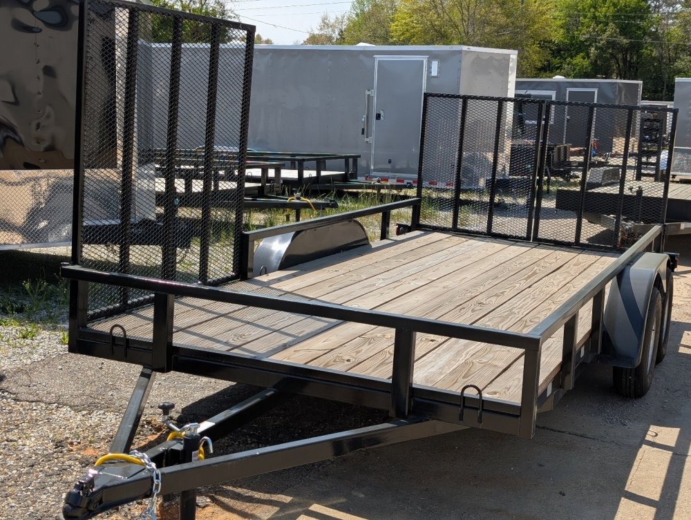Outback Trailers 7X16 TANDEM 3.5K AXLE UTILITY TRAILER, SIDE GATE, ALL TUBE