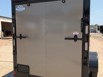 2027 ROCK SOLID CARGO 6 x 12 SINGLE 3.5K AXLE CARGO TRAILER W/ BLACKOUT
