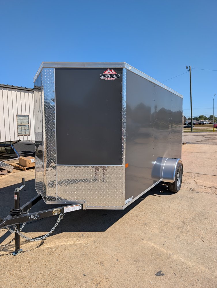 2027 ROCK SOLID CARGO 6 x 12 SINGLE 3.5K AXLE CARGO TRAILER W/ BLACKOUT