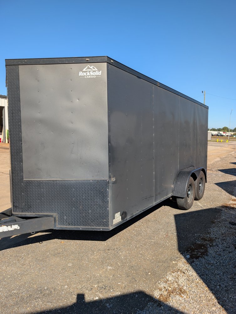 *CONSIGNMENT* USED ROCK SOLID CARGO 7X16 TANDEM 5.2K AXLE CARGO TRAILER HEAVY DUTY