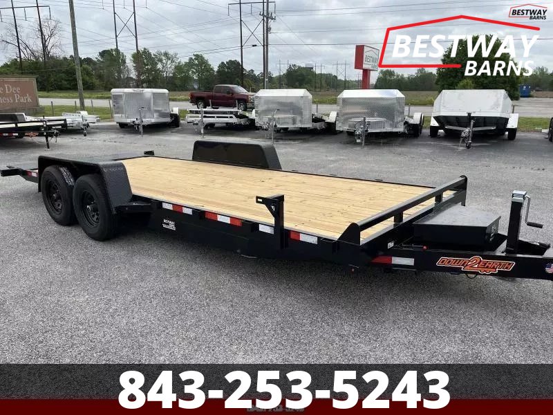 New 2026 Down 2 Earth 82X20 POWER TILT WOOD Deck Car Hauler