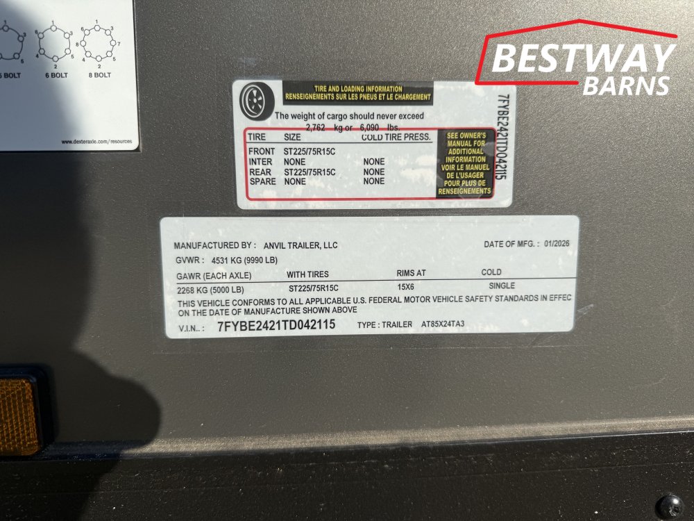 New 2026 Anvil 8.5 X 24' BLACKOUT Enclosed Cargo