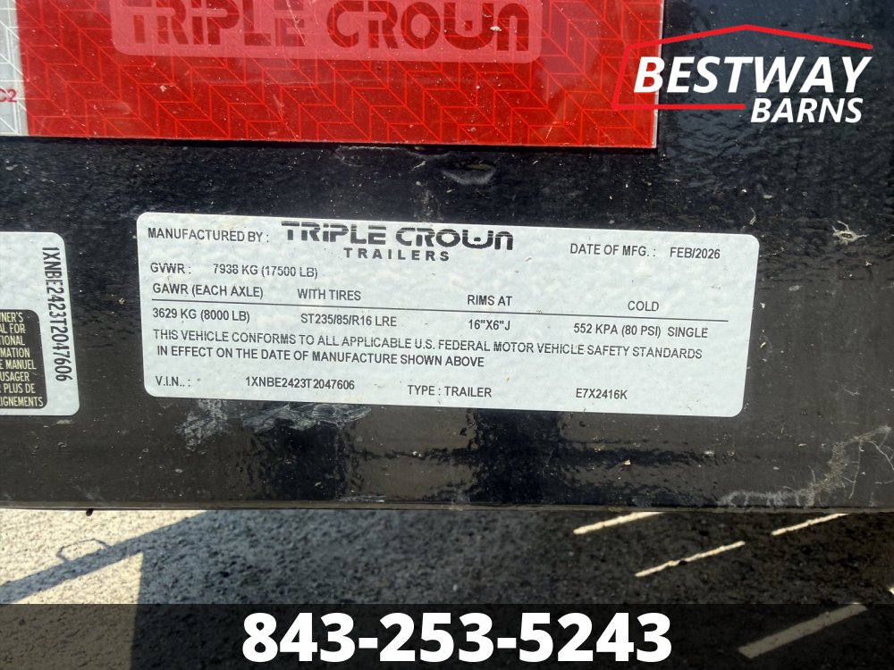 REPO 2026 Triple Crown 82 X 24 HAULER Equipment