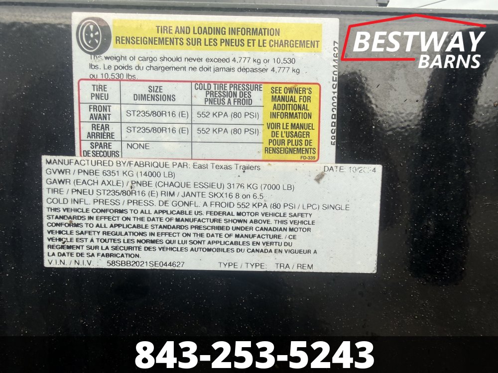 REPO 2025 East Texas 8220 DOF GRAVITY TILT Equipment