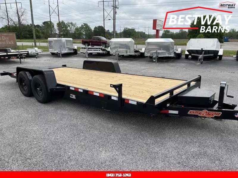 New 2026 Down 2 Earth 82X20 POWER TILT WOOD Deck Car Hauler