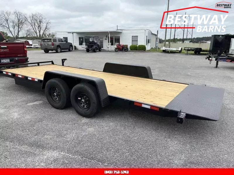 New 2026 Down 2 Earth 82X20 POWER TILT WOOD Deck Car Hauler