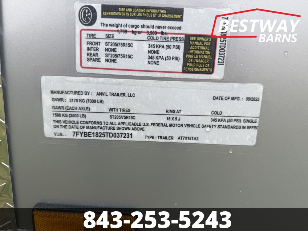 REPO 2026 Anvil 7X18 Enclosed Cargo