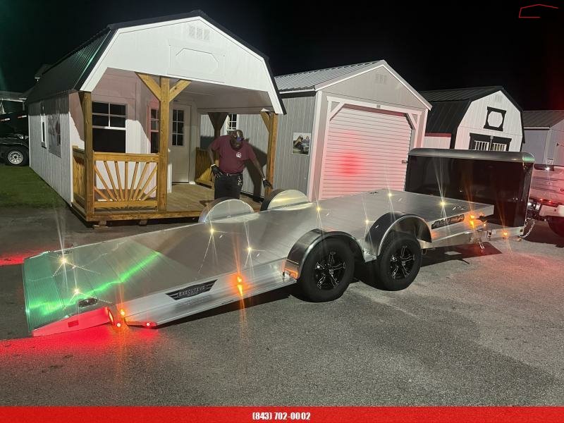 New 2025 Aluma 8218 EXECUTIVE TILT W/ CARGO BOX Car Hauler