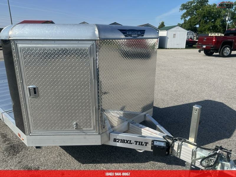 New 2025 Aluma 8218 EXECUTIVE TILT W/ CARGO BOX Car Hauler
