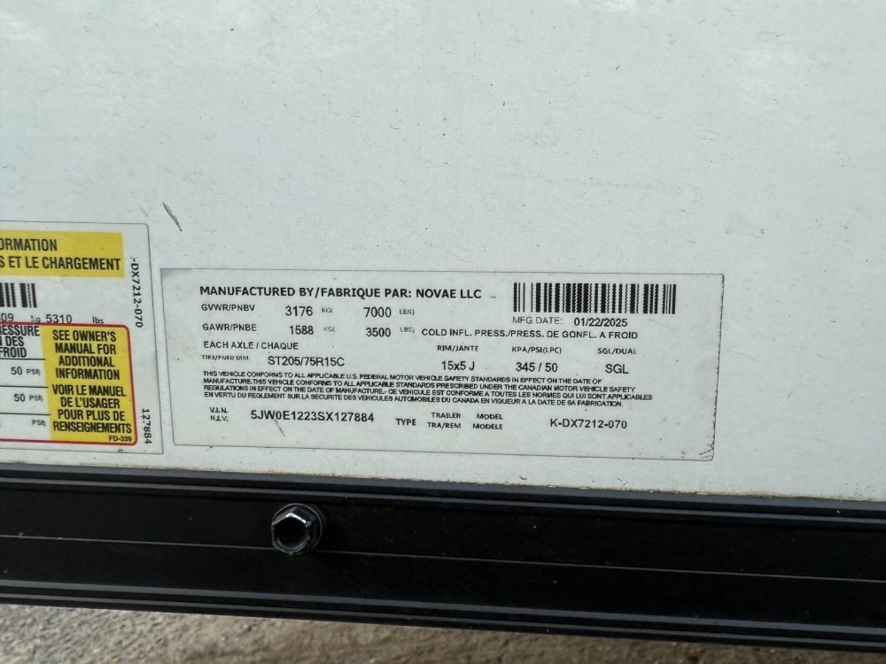 Used 2025 Look 6X12 TANDEM Enclosed Cargo