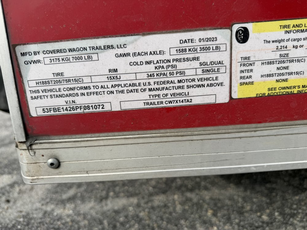 REPO 2023 Covered Wagon  Enclosed Cargo