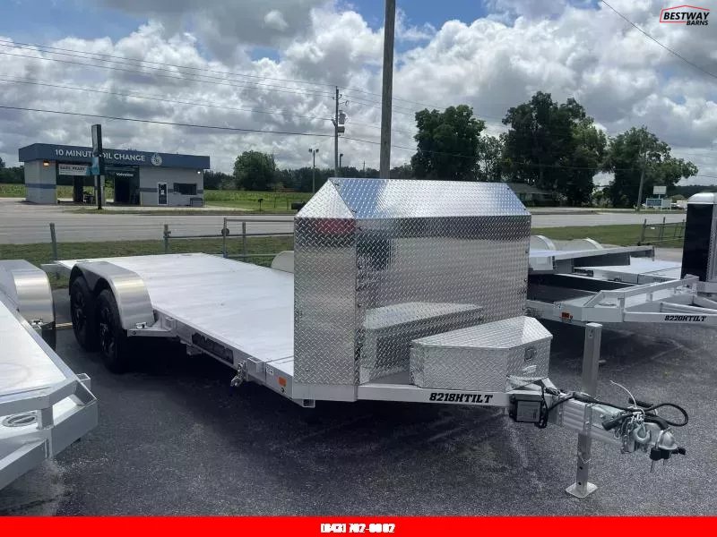 New 2025 Aluma 8218H Anniversary HEAVY Tilt Car Hauler